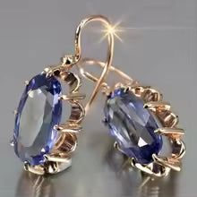 BOUCLES ZIRCONIA BLEU ÉCLAT CÉLESTE