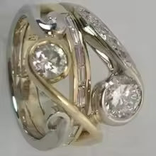 BAGUE DE LUXE ZIRCONIA MÉTAUX MIXTES