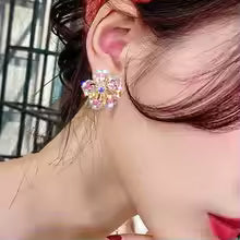 BOUCLES D’OREILLES ARGENT ARC-EN-CIEL RAYONNANTES