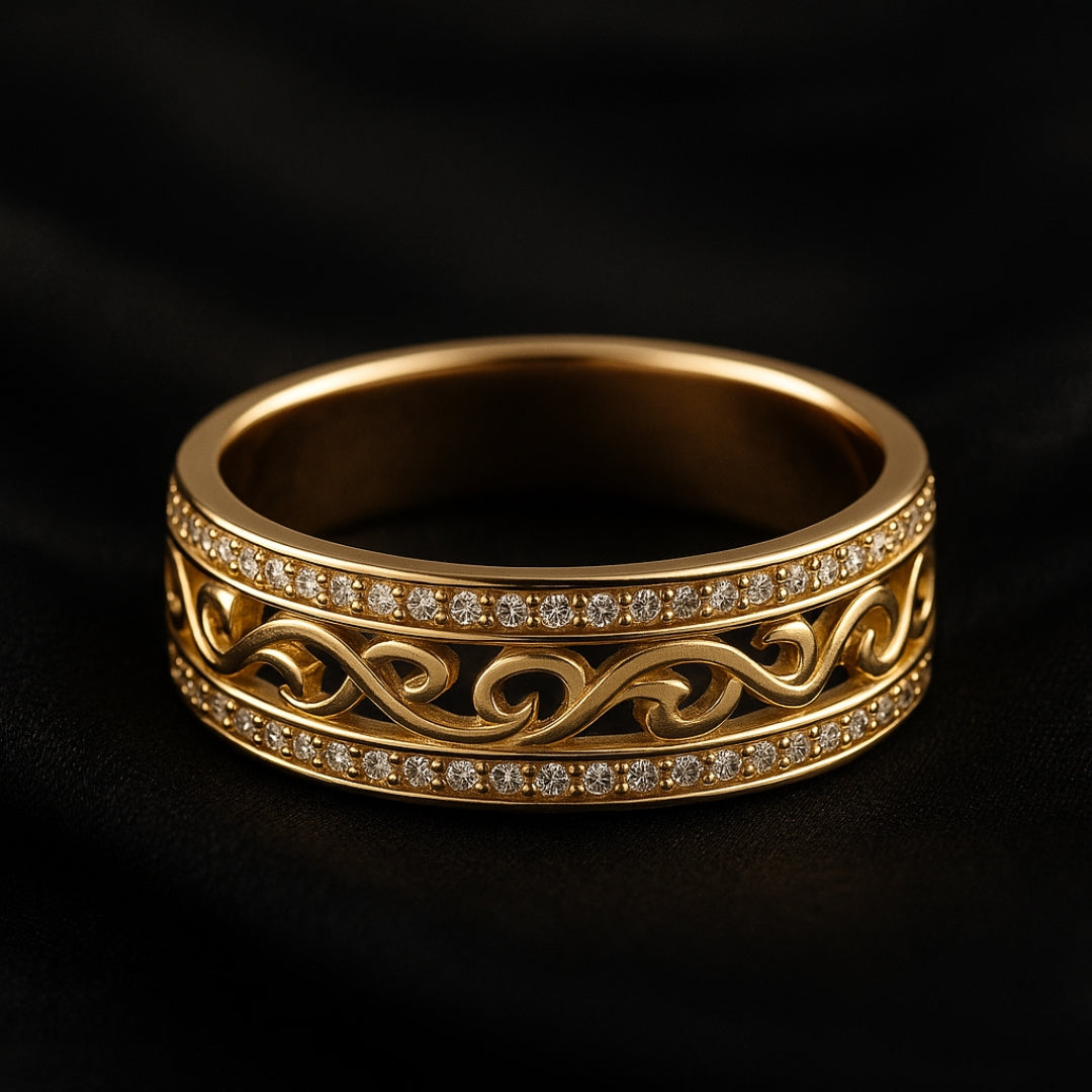 BAGUE VIGNE DORÉE ÉTERNELLE