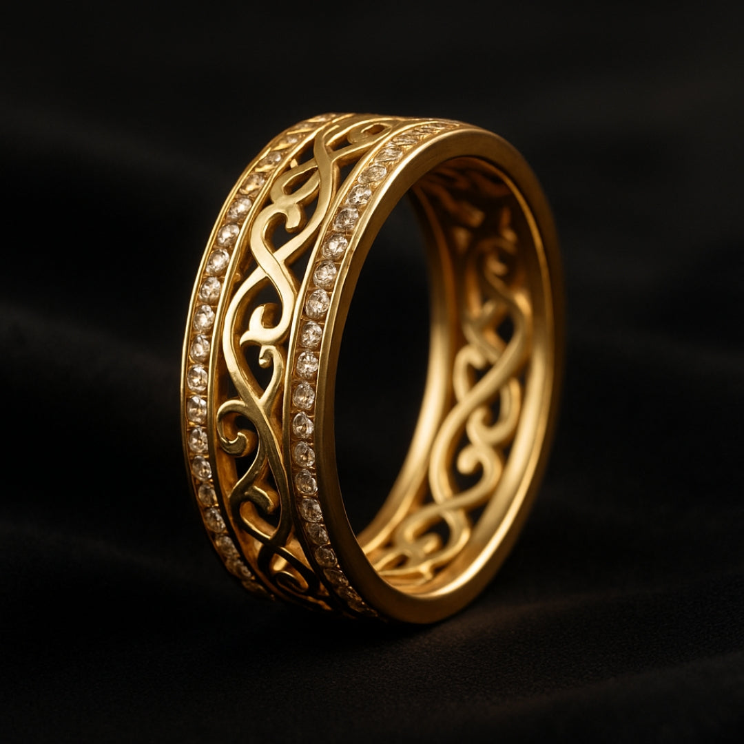 BAGUE VIGNE DORÉE ÉTERNELLE