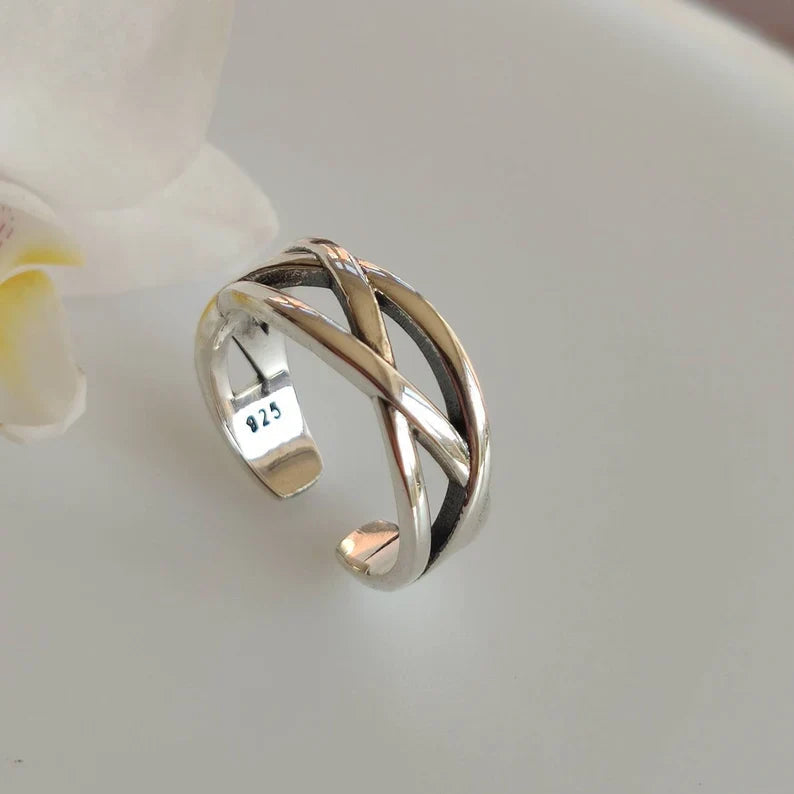 BOLD BRAID ADJUSTABLE RING
