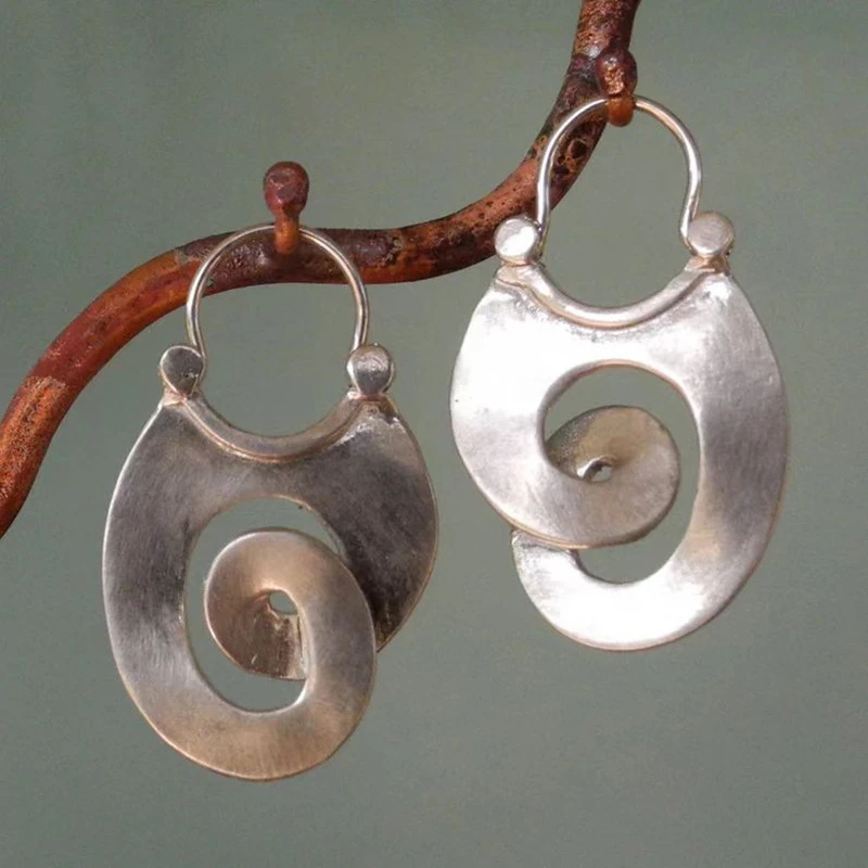 BOUCLES SPIRALES ORGANIQUES PENDANTES