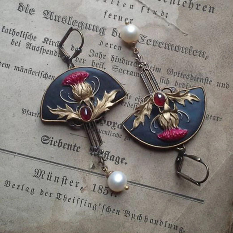BOUCLES D’OREILLES BOHO ROUGE CRISTAL ENCHANTÉ
