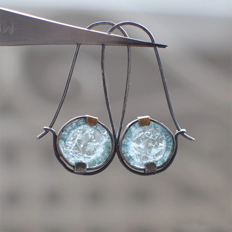 BOUCLES D’OREILLES CRISTAUX ÉCLAT AQUA