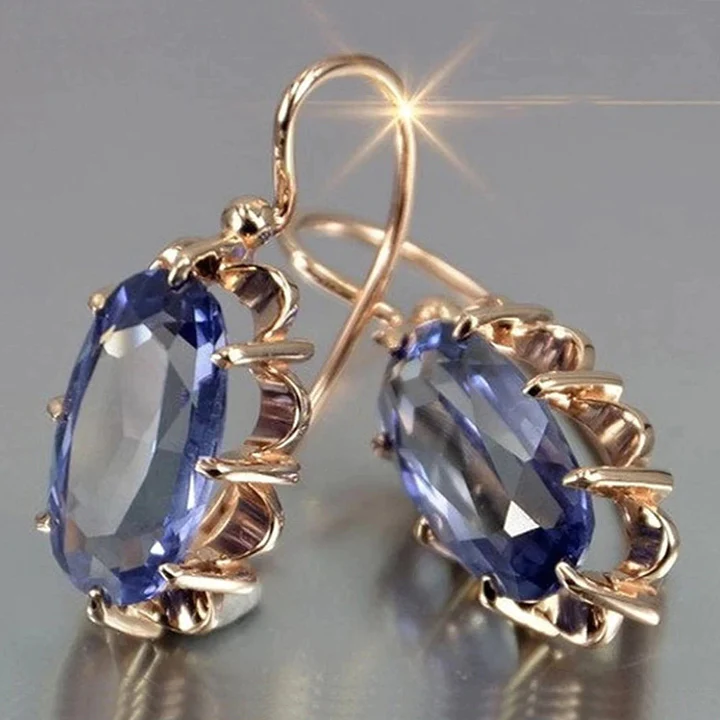 BOUCLES ZIRCONIA BLEU ÉCLAT CÉLESTE