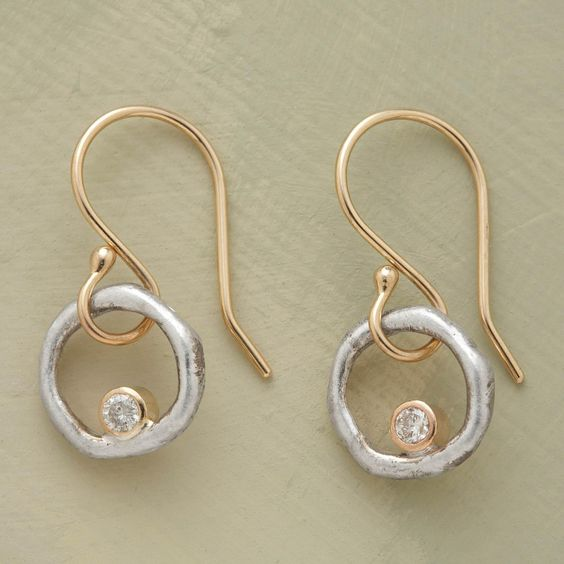BOUCLES D’OREILLES HÉRITAGE ZIRCONIA OR ET ARGENT