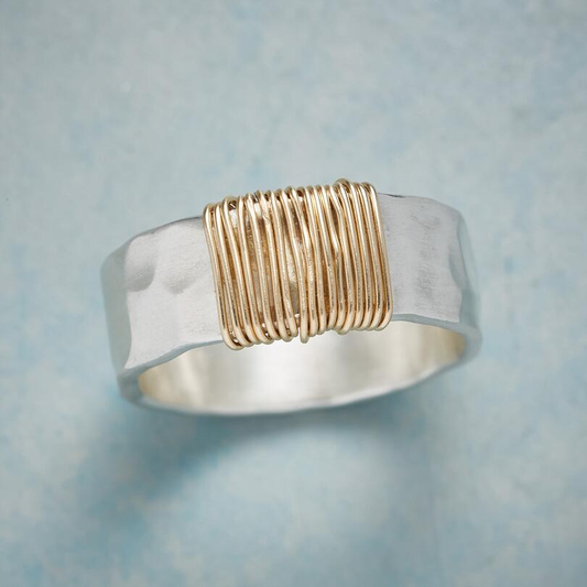 BAGUE FIL D’OR EN ARGENT MASSIF