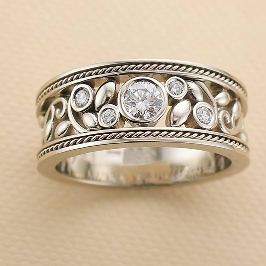 BAGUE ARGENT AUTHENTIQUE ZIRCONIA