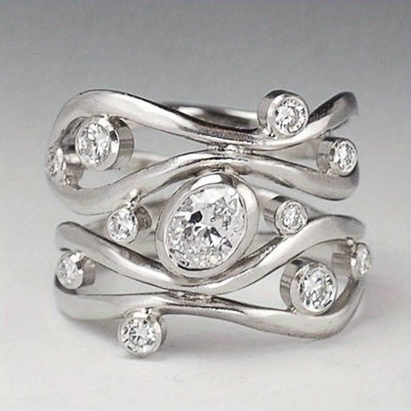 BAGUE ZIRCONIA ÉCLAT ARGENT ÉTERNEL