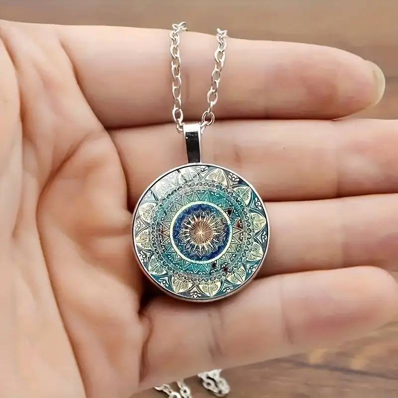 COLLIER CÉLESTE MANDALA BLEU