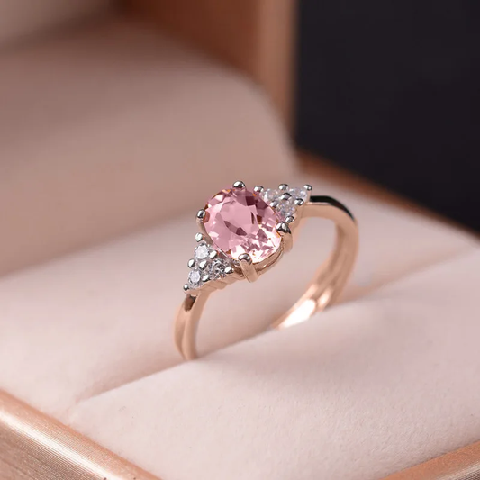 BAGUE CRISTAL ROSE STYLE VINTAGE