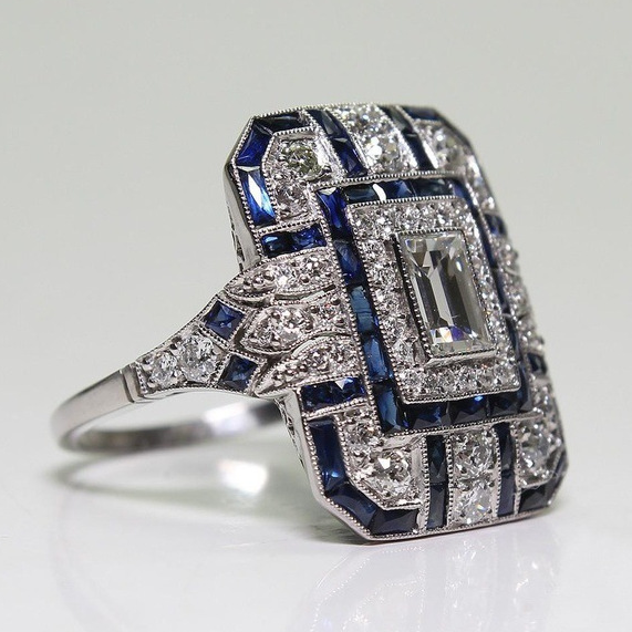 BAGUE ARGENT ÉCLAT BLEU CÉLESTE