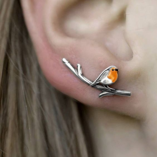 BOUCLES ARGENT SPLENDEUR OISEAU ÉLÉGANT