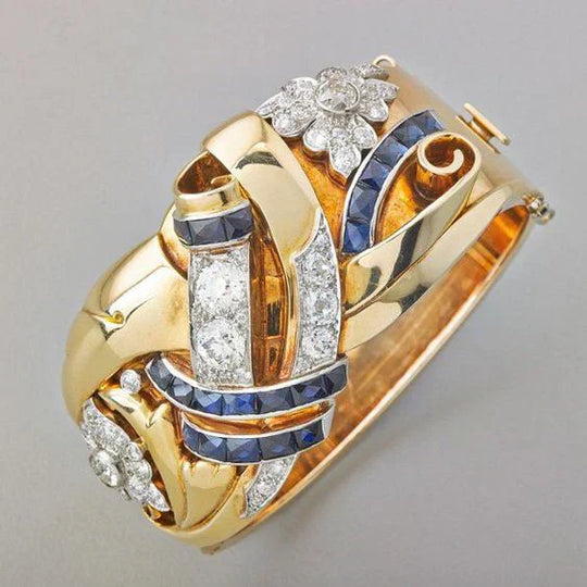 BAGUE VINTAGE FLEUR DE SAPHIR