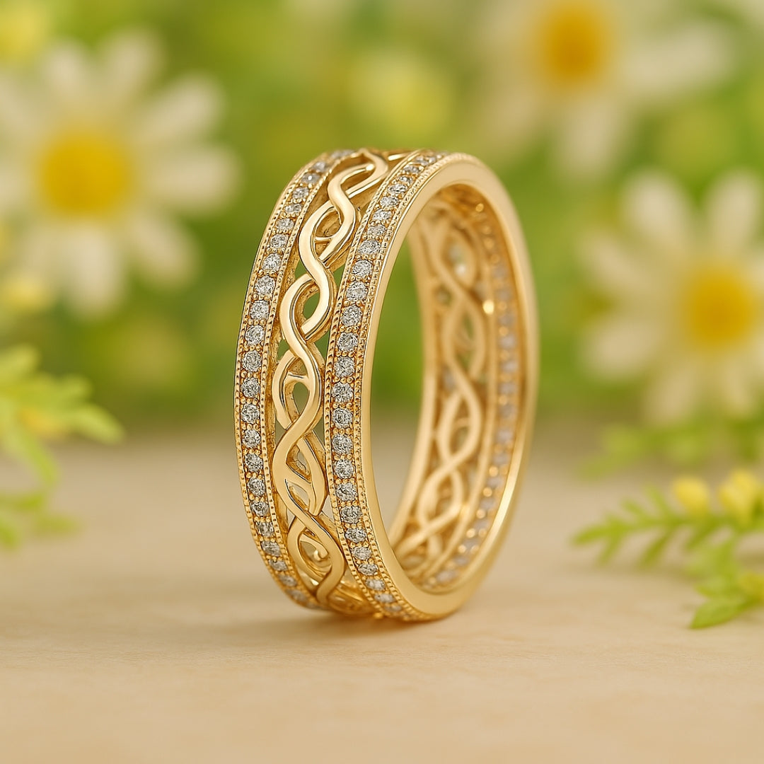 BAGUE VIGNE DORÉE ÉTERNELLE