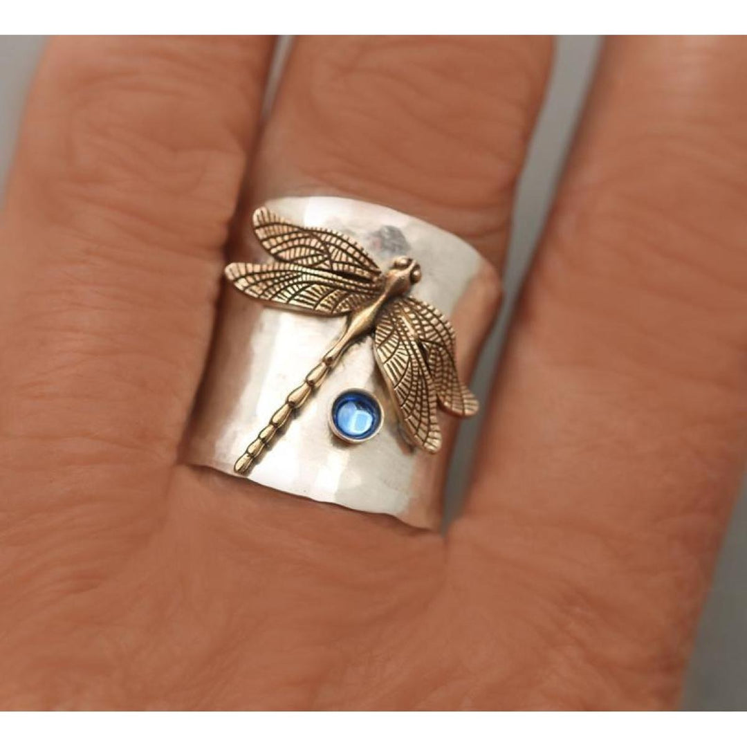 SILVER WINGS DRAGONFLY RING