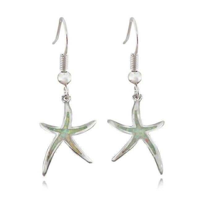 BOUCLES D’OREILLES OCÉAN OPAL ÉTOILE DE MER