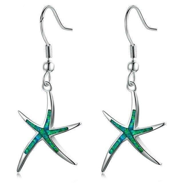 BOUCLES D’OREILLES OCÉAN OPAL ÉTOILE DE MER