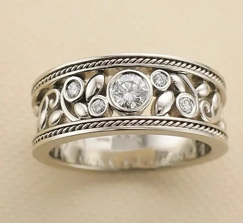 BAGUE ARGENT AUTHENTIQUE ZIRCONIA